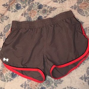 Under armour running shorts.